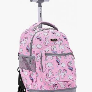Pink Unicorn Kids Trolley Bag